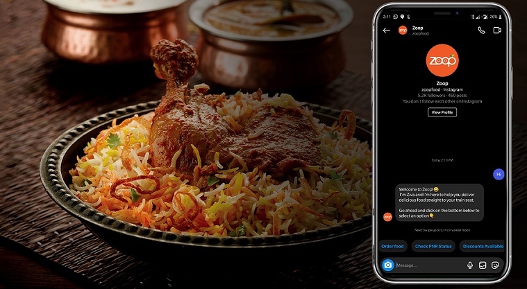 IRCTC’s Zoop Users can now order food using Instagram